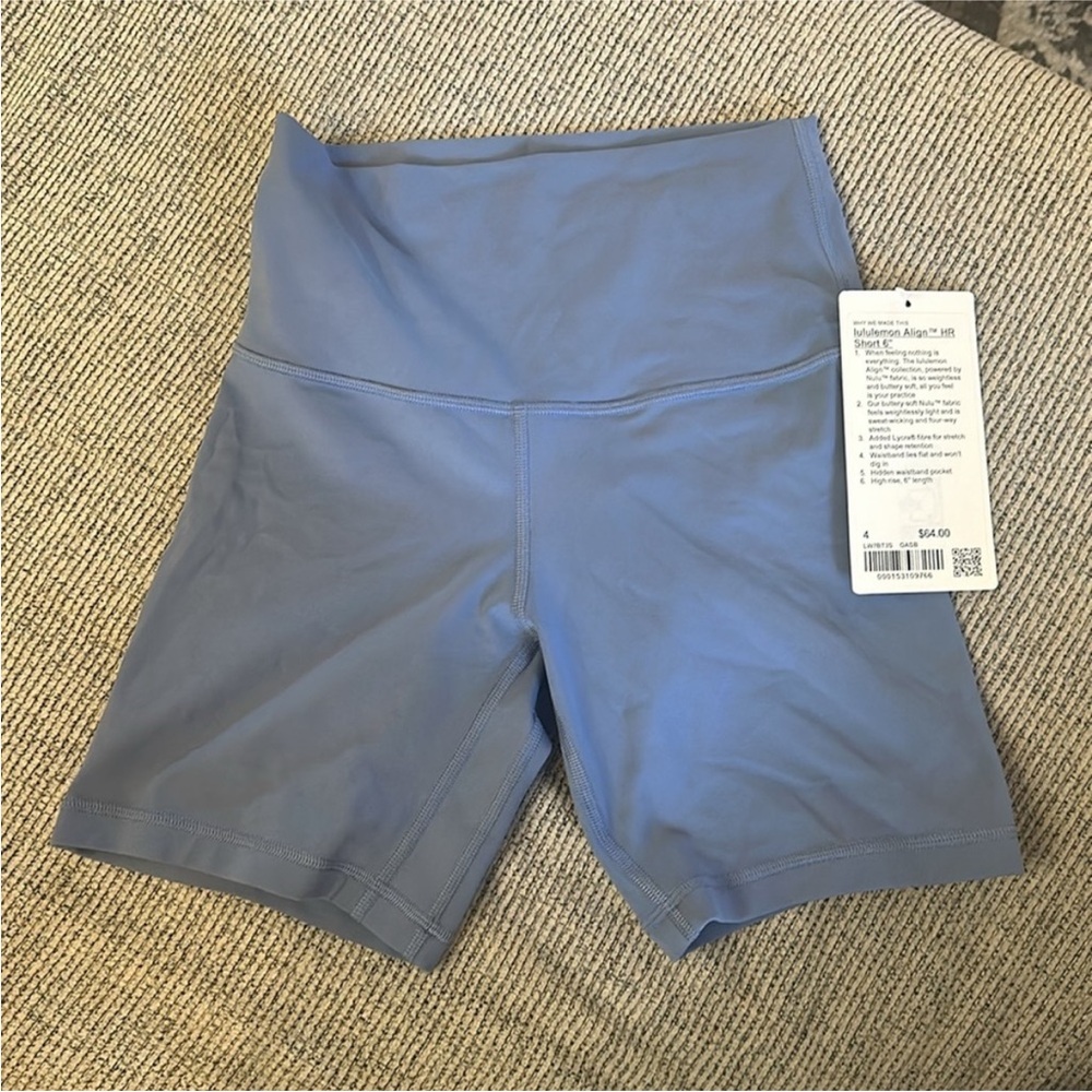 **SOLD**NWT Align 6” Short Lululemon in Oasis Blue - Picture 1 of 6